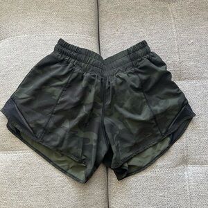 Lululemon Athletica Green Camouflage Shorts